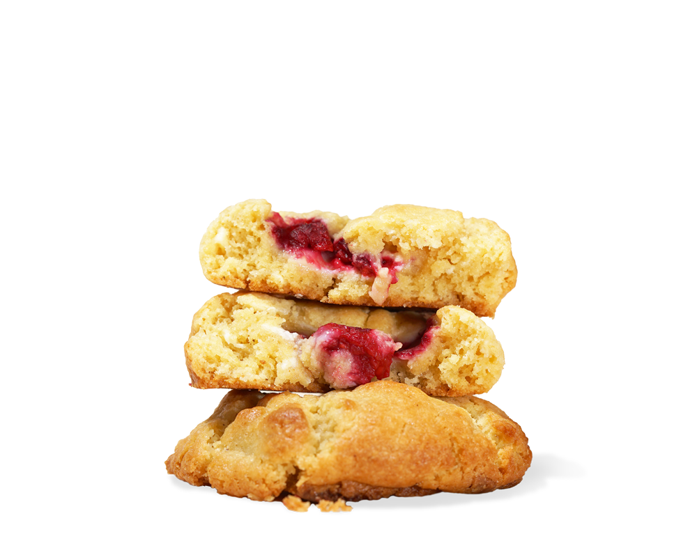 Raspberry White Chocolate – EM'S Cookies